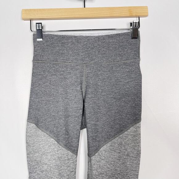 Outdoor Voices XSmall XS Heather Gray Graphite Springs 7/8 Colorblock Leggings - Picture 3 of 11